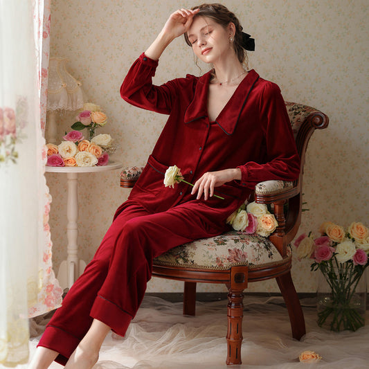 Red Long Sleeved Pajama Set