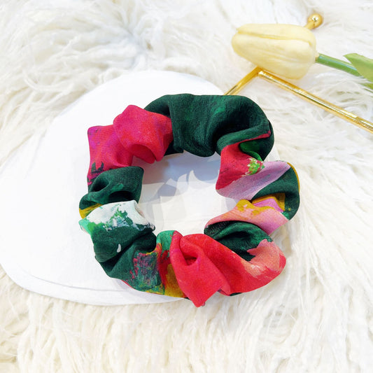 22mm Silk Chiffon Printed Hair Scrunchie