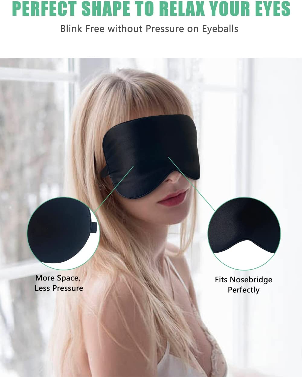 Silk Eye Mask with Adjustable Strap