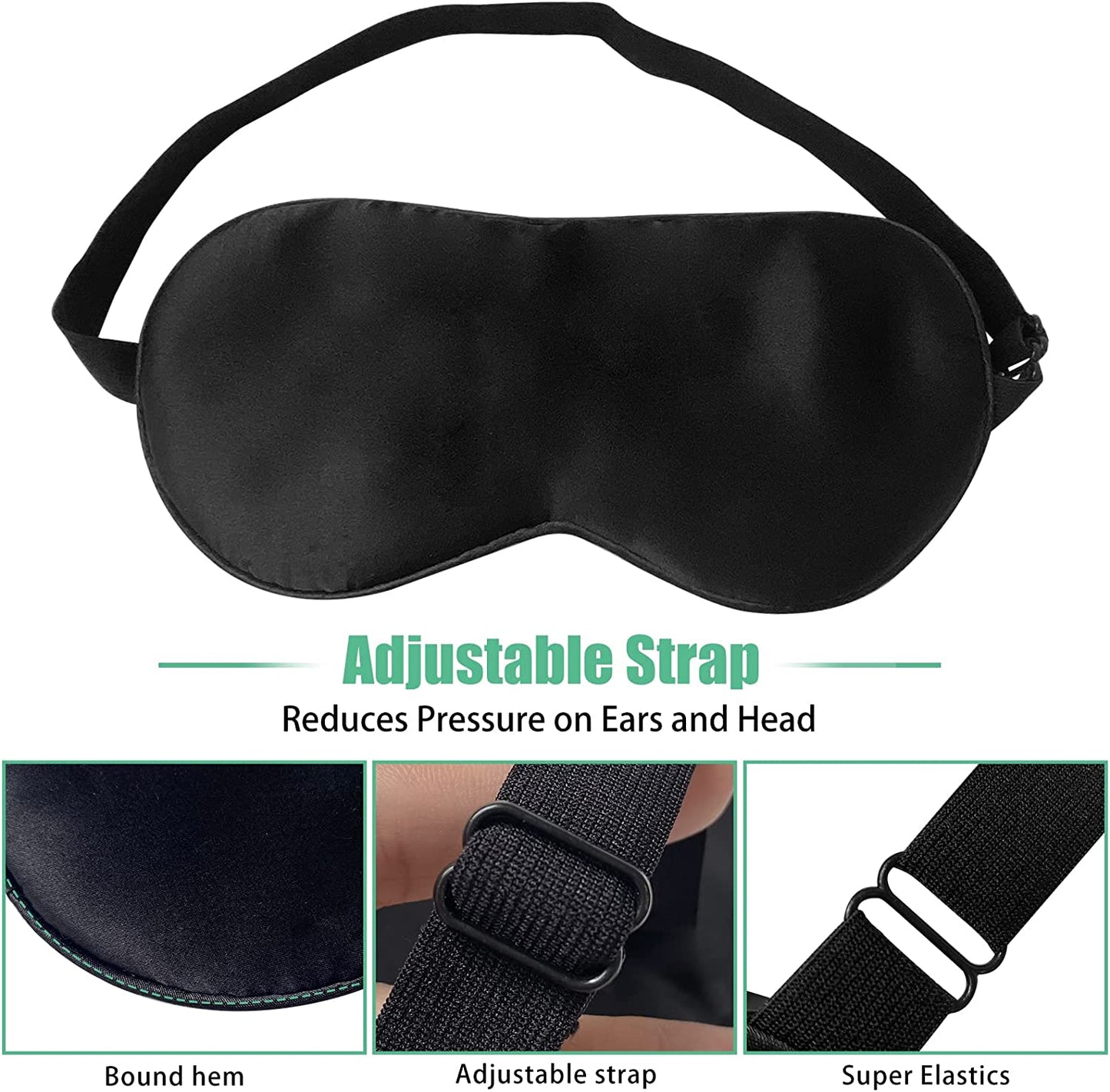 Silk Eye Mask with Adjustable Strap