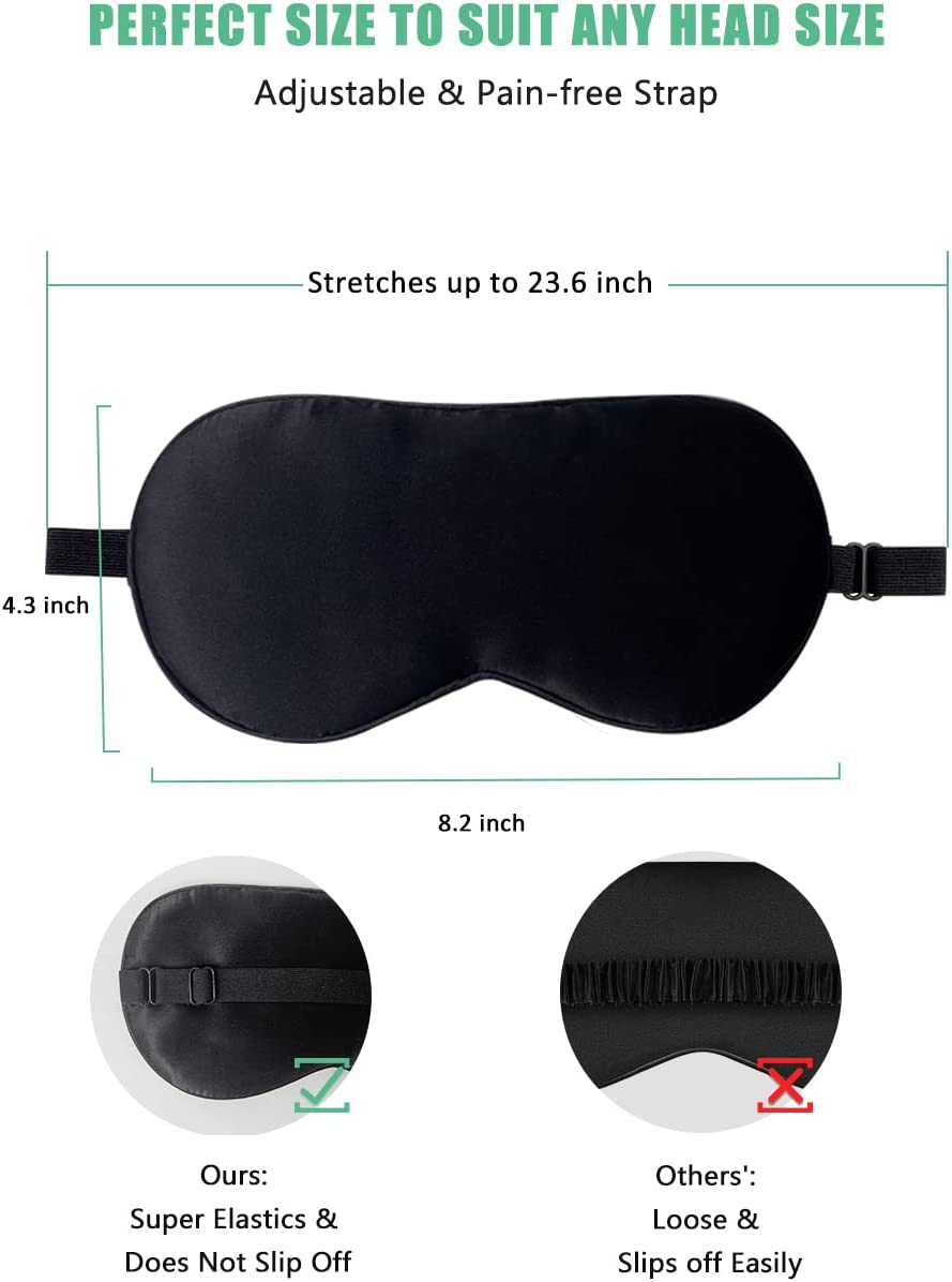 Silk Eye Mask with Adjustable Strap